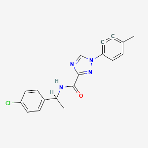 N-[1-(4-chlorophenyl)ethyl]-1-(4-methyl-1,2,3,5-cyclohexatetraen-1-yl)-1H-1,2,4-triazole-3-carboxamide