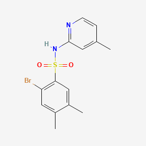 2-bromo-4,5-dimethyl-N-(4-methyl-2-pyridinyl)benzenesulfonamide