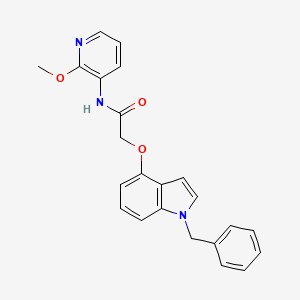 molecular formula C23H21N3O3 B13370604 2-((1-benzyl-1H-indol-4-yl)oxy)-N-(2-methoxypyridin-3-yl)acetamide 