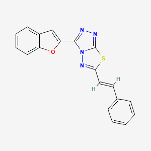 3-(1-benzofuran-2-yl)-6-[(E)-2-phenylethenyl][1,2,4]triazolo[3,4-b][1,3,4]thiadiazole