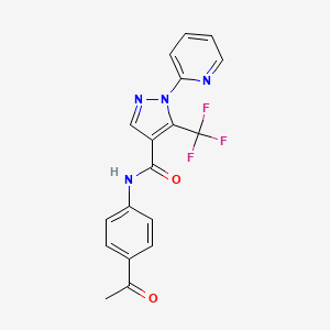 N-(4-acetylphenyl)-1-(2-pyridinyl)-5-(trifluoromethyl)-1H-pyrazole-4-carboxamide