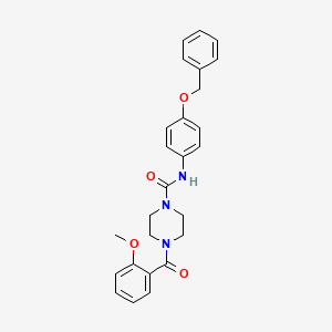 N-[4-(benzyloxy)phenyl]-4-(2-methoxybenzoyl)-1-piperazinecarboxamide