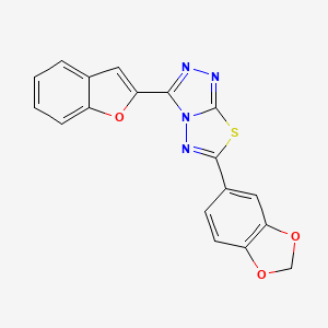 6-(1,3-Benzodioxol-5-yl)-3-(1-benzofuran-2-yl)[1,2,4]triazolo[3,4-b][1,3,4]thiadiazole