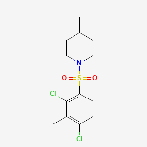 molecular formula C13H17Cl2NO2S B13370717 1-[(2,4-Dichloro-3-methylphenyl)sulfonyl]-4-methylpiperidine 