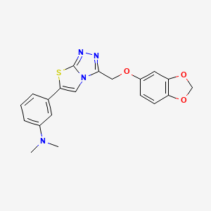 3-{3-[(1,3-benzodioxol-5-yloxy)methyl][1,3]thiazolo[2,3-c][1,2,4]triazol-6-yl}-N,N-dimethylaniline