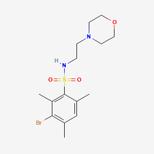 3-bromo-2,4,6-trimethyl-N-[2-(4-morpholinyl)ethyl]benzenesulfonamide