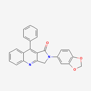 2-(1,3-benzodioxol-5-yl)-9-phenyl-2,3-dihydro-1H-pyrrolo[3,4-b]quinolin-1-one