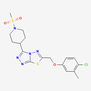 4-Chloro-3-methylphenyl {3-[1-(methylsulfonyl)-4-piperidinyl][1,2,4]triazolo[3,4-b][1,3,4]thiadiazol-6-yl}methyl ether