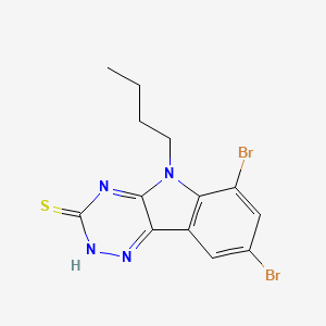 6,8-dibromo-5-butyl-5H-[1,2,4]triazino[5,6-b]indole-3-thiol