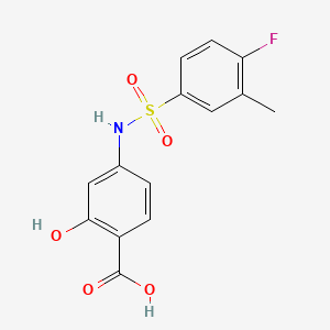 4-{[(4-Fluoro-3-methylphenyl)sulfonyl]amino}-2-hydroxybenzoic acid