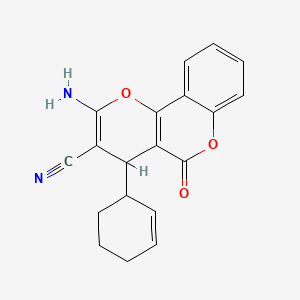 2-amino-4-(2-cyclohexen-1-yl)-5-oxo-4H,5H-pyrano[3,2-c]chromene-3-carbonitrile