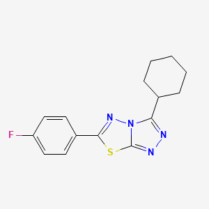 3-Cyclohexyl-6-(4-fluorophenyl)[1,2,4]triazolo[3,4-b][1,3,4]thiadiazole