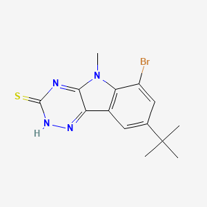 6-bromo-8-tert-butyl-5-methyl-5H-[1,2,4]triazino[5,6-b]indole-3-thiol