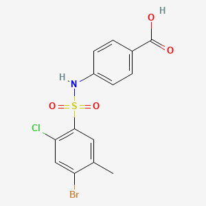 4-{[(4-Bromo-2-chloro-5-methylphenyl)sulfonyl]amino}benzoic acid