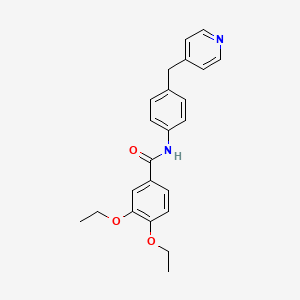 molecular formula C23H24N2O3 B13370917 3,4-diethoxy-N-[4-(4-pyridinylmethyl)phenyl]benzamide 