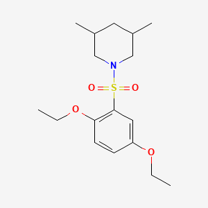 molecular formula C17H27NO4S B13370944 1-[(2,5-Diethoxyphenyl)sulfonyl]-3,5-dimethylpiperidine 