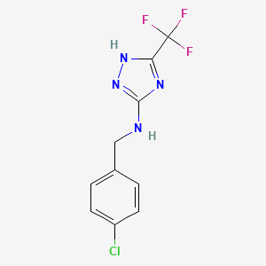 N-(4-chlorobenzyl)-5-(trifluoromethyl)-1H-1,2,4-triazol-3-amine