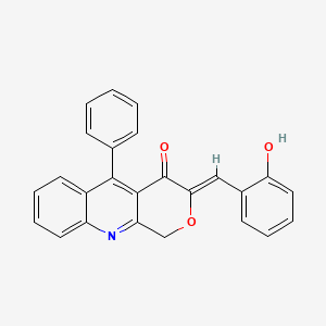 molecular formula C25H17NO3 B13370970 3-(2-hydroxybenzylidene)-5-phenyl-1H-pyrano[3,4-b]quinolin-4(3H)-one 