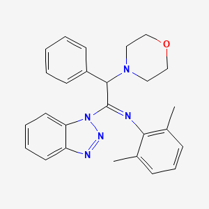 N-[1-(1H-1,2,3-benzotriazol-1-yl)-2-(4-morpholinyl)-2-phenylethylidene]-2,6-dimethylaniline