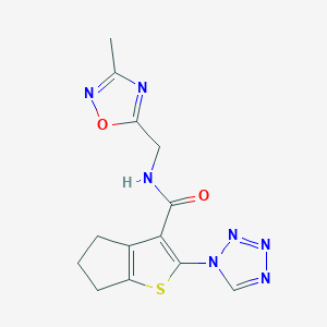 N-[(3-methyl-1,2,4-oxadiazol-5-yl)methyl]-2-(1H-tetraazol-1-yl)-5,6-dihydro-4H-cyclopenta[b]thiophene-3-carboxamide