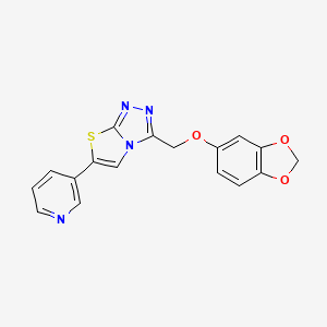 3-[(1,3-Benzodioxol-5-yloxy)methyl]-6-(3-pyridinyl)[1,3]thiazolo[2,3-c][1,2,4]triazole