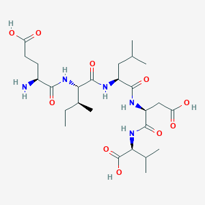 molecular formula C26H45N5O10 B1337117 谷氨酰-异亮酰-亮酰-天冬酰-缬氨酸 CAS No. 150525-67-0