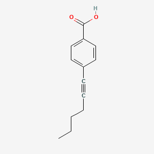 molecular formula C13H14O2 B1337126 苯甲酸，4-(1-己炔基)- CAS No. 180516-85-2