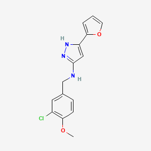 N-(3-chloro-4-methoxybenzyl)-3-(furan-2-yl)-1H-pyrazol-5-amine