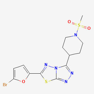 6-(5-Bromo-2-furyl)-3-[1-(methylsulfonyl)-4-piperidinyl][1,2,4]triazolo[3,4-b][1,3,4]thiadiazole