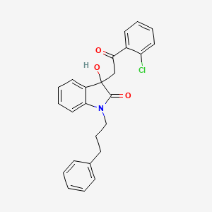 3-[2-(2-chlorophenyl)-2-oxoethyl]-3-hydroxy-1-(3-phenylpropyl)-1,3-dihydro-2H-indol-2-one