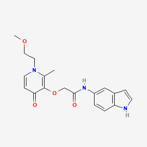 N-(1H-indol-5-yl)-2-{[1-(2-methoxyethyl)-2-methyl-4-oxo-1,4-dihydro-3-pyridinyl]oxy}acetamide