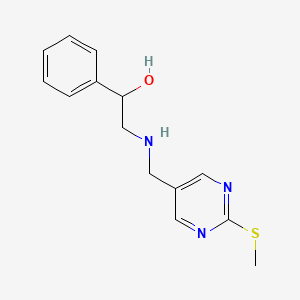 2-({[2-(Methylsulfanyl)-5-pyrimidinyl]methyl}amino)-1-phenylethanol