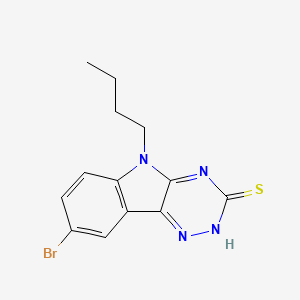 8-bromo-5-butyl-5H-[1,2,4]triazino[5,6-b]indole-3-thiol