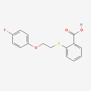 2-{[2-(4-Fluorophenoxy)ethyl]sulfanyl}benzoic acid