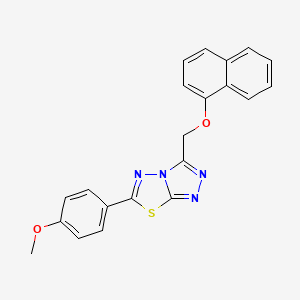 6-(4-Methoxyphenyl)-3-[(1-naphthyloxy)methyl][1,2,4]triazolo[3,4-b][1,3,4]thiadiazole