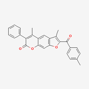 3,5-dimethyl-2-(4-methylbenzoyl)-6-phenyl-7H-furo[3,2-g]chromen-7-one