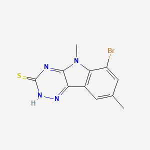 6-bromo-5,8-dimethyl-5H-[1,2,4]triazino[5,6-b]indol-3-yl hydrosulfide