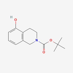 molecular formula C14H19NO3 B1337159 叔丁基 5-羟基-3,4-二氢异喹啉-2(1H)-甲酸酯 CAS No. 216064-48-1