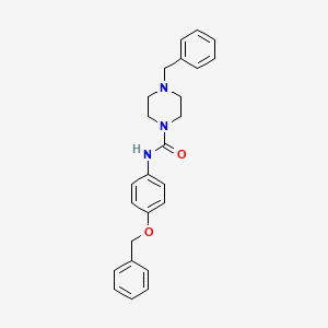 4-benzyl-N-[4-(benzyloxy)phenyl]-1-piperazinecarboxamide