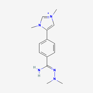 4-{4-[amino(dimethyl)carbohydrazonoyl]phenyl}-1,3-dimethyl-1H-imidazol-3-ium