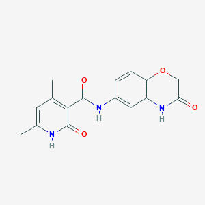 2-hydroxy-N-(3-hydroxy-2H-1,4-benzoxazin-6-yl)-4,6-dimethylpyridine-3-carboxamide