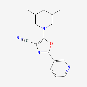 5-(3,5-Dimethyl-1-piperidinyl)-2-(3-pyridinyl)-1,3-oxazole-4-carbonitrile