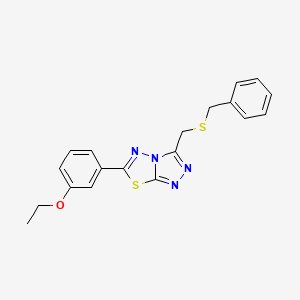 3-[(Benzylsulfanyl)methyl]-6-(3-ethoxyphenyl)[1,2,4]triazolo[3,4-b][1,3,4]thiadiazole