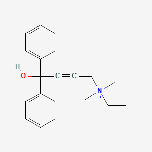 N,N-diethyl-4-hydroxy-N-methyl-4,4-diphenyl-2-butyn-1-aminium