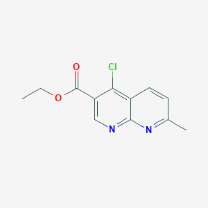 molecular formula C12H11ClN2O2 B1337172 4-氯-7-甲基-1,8-萘啶-3-羧酸乙酯 CAS No. 33331-57-6