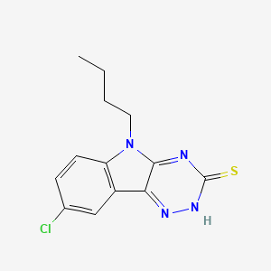 5-butyl-8-chloro-5H-[1,2,4]triazino[5,6-b]indol-3-yl hydrosulfide