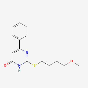 2-[(4-Methoxybutyl)sulfanyl]-6-phenyl-4-pyrimidinol