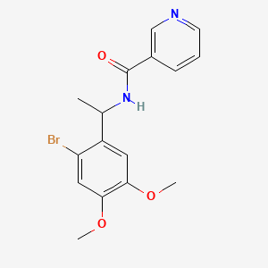 N-[1-(2-bromo-4,5-dimethoxyphenyl)ethyl]nicotinamide