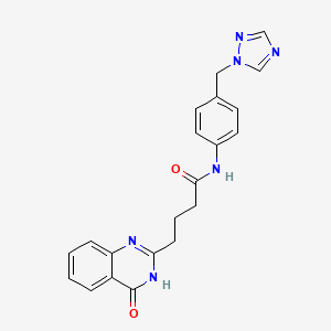 4-(4-hydroxyquinazolin-2-yl)-N-[4-(1H-1,2,4-triazol-1-ylmethyl)phenyl]butanamide