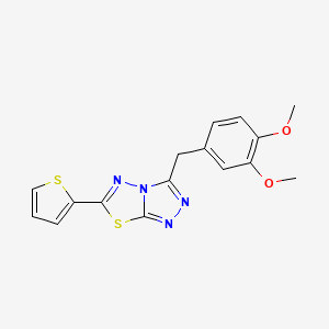 3-(3,4-Dimethoxybenzyl)-6-(2-thienyl)[1,2,4]triazolo[3,4-b][1,3,4]thiadiazole